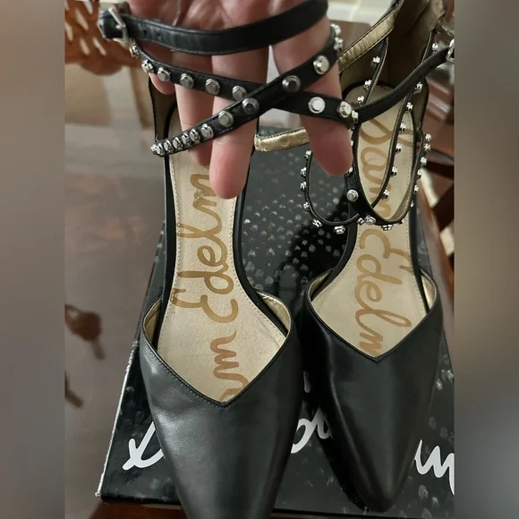 Sam Edelman Black Leather Shoes US 8 - Picture 3 of 9